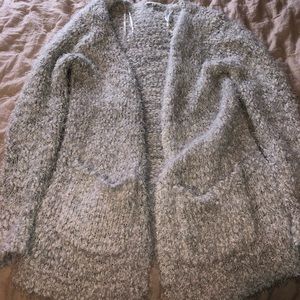 Soft, furry cardigan